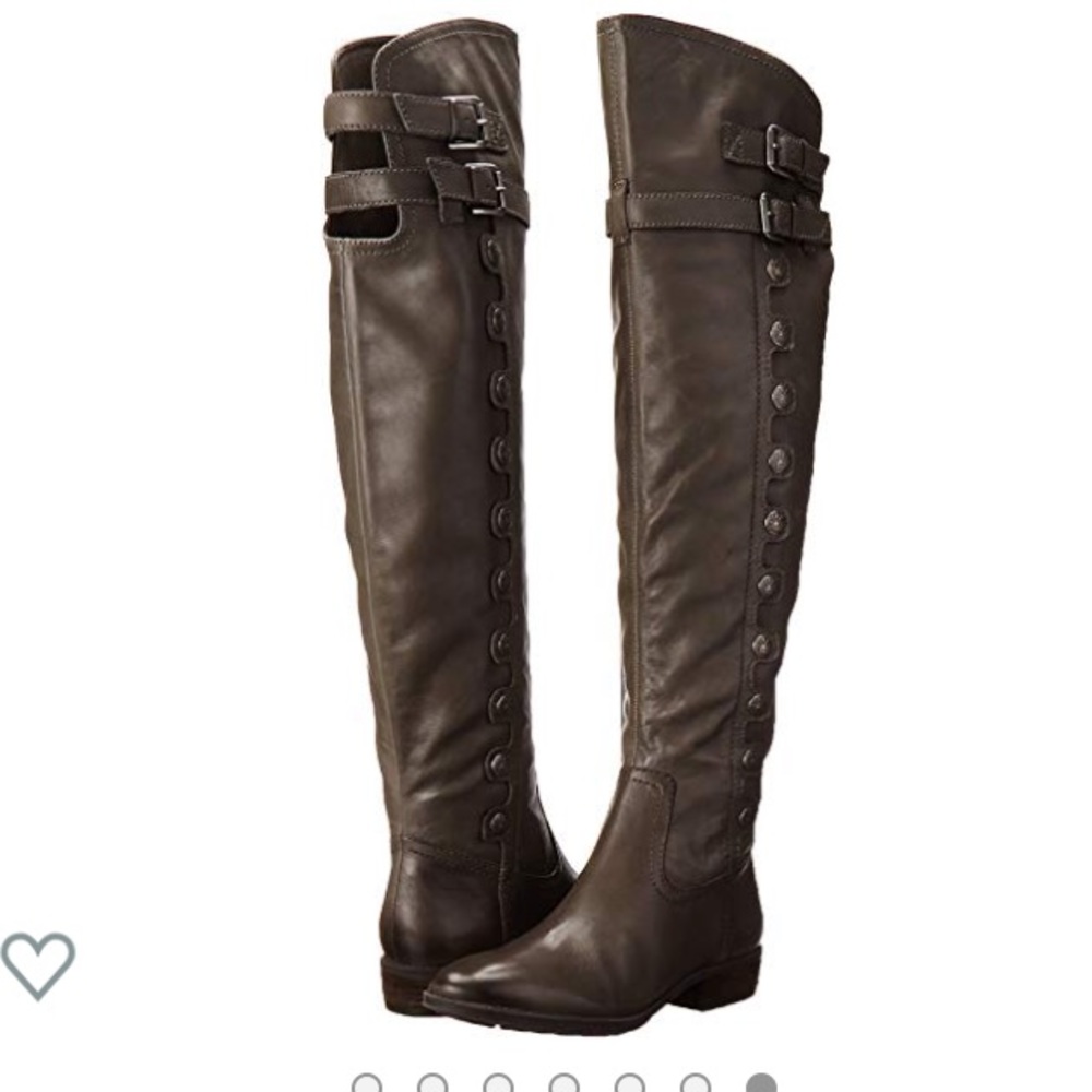 Sam Edelman Over-the-Knee Leather Boots in Dark Brown